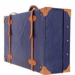 Ashwood Vintage Large Leather Trunk VIN 26 - Navy - thumbnail 4