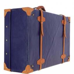 Ashwood Vintage Large Leather Trunk VIN 26 - Navy - thumbnail 2