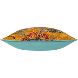 Tigerscope Velvet Piped Cushion - Multicolour / Feather - thumbnail 4