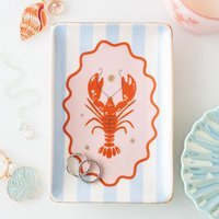 Striped Lobster Trinket Jewellery Dish - Multicolour - thumbnail 1