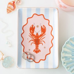Striped Lobster Trinket Jewellery Dish - Multicolour - thumbnail 2