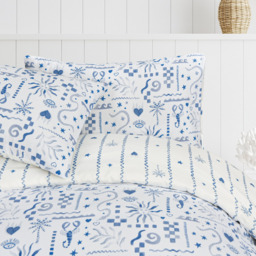 Luxury Soft Reversible Holiday Postcard Duvet Cover and Pillowcases - Blue / Duvet Cover With two Pillowcase / King - thumbnail 4