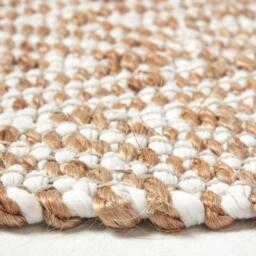 Homescapes Sierra Neutral Diamond Pattern Hemp Chindi Rug - Natural / 150cm - thumbnail 4