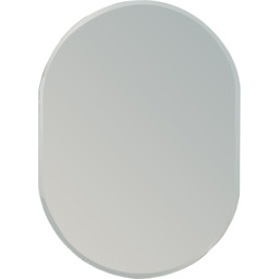 Lincoln Oval Frameless Bathroom Mirror - Silver - thumbnail 4