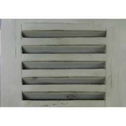 Country Window with Slatted Shutter Design Glass Mirror - Silver - thumbnail 5