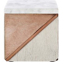 Bowerbird Cowhide Small Trinket Box - Multi colour