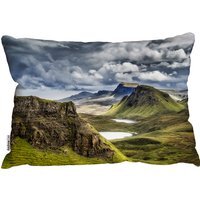 Mountains In Highland,Scotland Outdoor Cushion - Blue - image 1