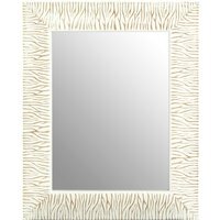 Zelma Antique White And Brush Gold Wall Mirror - White - thumbnail 1