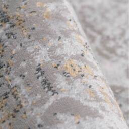Metallic Traditional Medallion Living Area Rug - Greige / 110 x 60cm - thumbnail 5