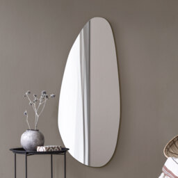 Lacuna Frameless Pond Pebble Wall Mirror - Black / 140cm - thumbnail 2
