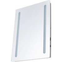 Leith LED Bathroom Mirror Wall Light with Shaving Socket - Chrome - image 1