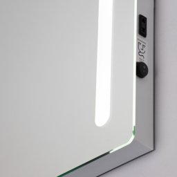 Leith LED Bathroom Mirror Wall Light with Shaving Socket - Chrome - thumbnail 4