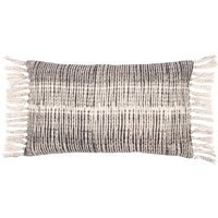 Sono Ink Abstract Fringed Cushion - Black / Polyester - thumbnail 1