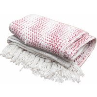 Boho Ruby Two Tone Cotton Throw Cozy Stylish - Red - image 1