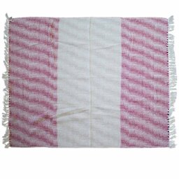 Boho Ruby Two Tone Cotton Throw Cozy Stylish - Red - thumbnail 4