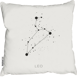 Star Constellation Zodiac Leo Outdoor Comfy Cushion - White / 60cm - thumbnail 2