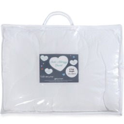 CDL Baby Hollowfibre 4 Tog Anti Allergy Duvet - White / 200cm - thumbnail 5