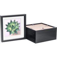 "3D Box Photo Frame - 10x10"" with 8x8"" Mount - Pack of 5 - Black" - thumbnail 1