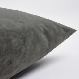 Pack Of Matte Velvet Cushion Covers - Charcoal Grey / 45cm / 2 - thumbnail 3