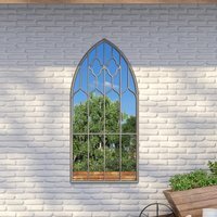 MirrorOutlet Country Arch Large Garden Wall Mirror 160 x 85cm - Stone
