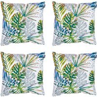Watercolour Palm Print Outdoor Cushion (Set of 4) - Yellow - image 1