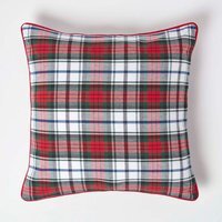 Cotton Macduff Tartan Cushion Cover - Red / 60cm - thumbnail 1