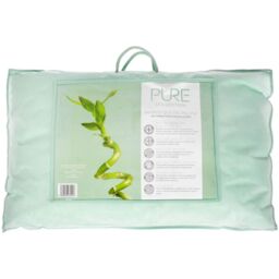 Homescapes Luxury Organic Bamboo Pillow for Back Sleepers - Green - thumbnail 2