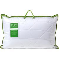 Homescapes Luxury Organic Bamboo Pillow for Back Sleepers - Green