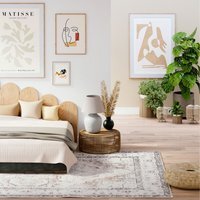 Vintage Style Washable Rug - Greige / 170 x 120cm