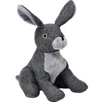 Herringbone Rabbit Door Stop - Grey