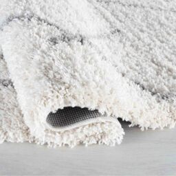 Moroccan Berber Shaggy Rugs Living Room Scandi Design - Light Cream / 80x150 cm Rectangle - thumbnail 2