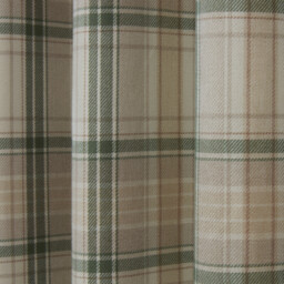 Hatfield Check Blackout Curtains - Green / 168cm / 183cm - thumbnail 2