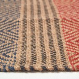 Homescapes Multicolour Geometric Patterned Jute Rug - Multi Colour / 150cm - thumbnail 4