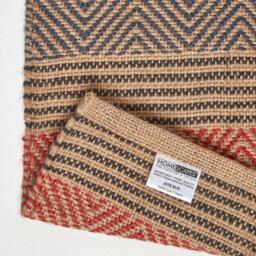 Homescapes Multicolour Geometric Patterned Jute Rug - Multi Colour / 150cm - thumbnail 5