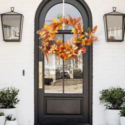 Wreath Crafted from Leaves in Various Shapes - Multicolor - thumbnail 2