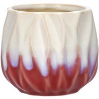 Small Ceramic Indoor Plant Pot - Pink/White - image 1