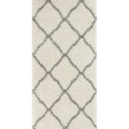 Myshaggy Moroccan Design Rug - White and Silver / 80x150cm - thumbnail 2