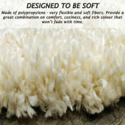 Shaggy Rug Super Soft - Cream / 110cm - thumbnail 3