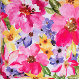 Watercolour Floral Print Outdoor Cushion (Set of 4) - Pink - thumbnail 2