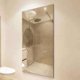 Sheet Mirror Glass with 4 Holes and Polished Edges - Clear - thumbnail 4