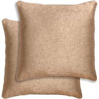 Pair of Vogue Textured Cushion Covers - 43x43cm - Cases Only - Latte - thumbnail 1
