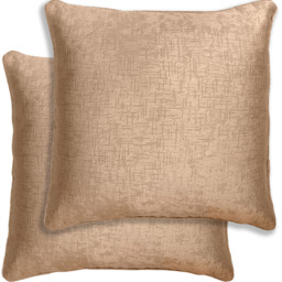 Pair of Vogue Textured Cushion Covers - 43x43cm - Cases Only - Latte - thumbnail 3