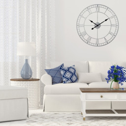 Vintage Silent Skeleton Wall Clock - White - thumbnail 2