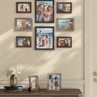 VASAGLE Set of 10 Picture Frames, MDF, Wall Decor - Bronze / 28.8cm