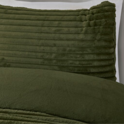 Colorado Faux Fur Duvet Set - Green / Single - thumbnail 2