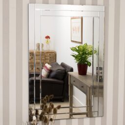 MirrorOutlet Dorney All Glass Double Framed Mirror 120 x 80cm - All glass - thumbnail 2