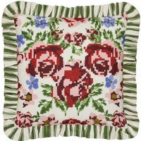 Feeoni Ruffle Ruffled Cotton Cushion - Willow Green / 80 Feather 20 Polyester - image 1