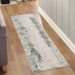 Essence Contemporary Living Room Area Rug Hallway Runner-Oragnic Abstract Design - Sage / 290cm - thumbnail 2