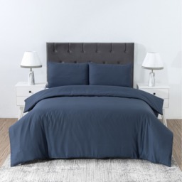 Hotel Quality Stripe Duvet Cover Set Blue - Blue / 230cm - thumbnail 2