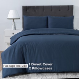 Hotel Quality Stripe Duvet Cover Set Blue - Blue / 230cm - thumbnail 4